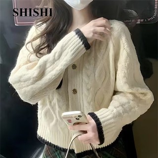 Áo len khoác cardigan xu hướng vintage dễ thương WMY23B02N3 48Z231201