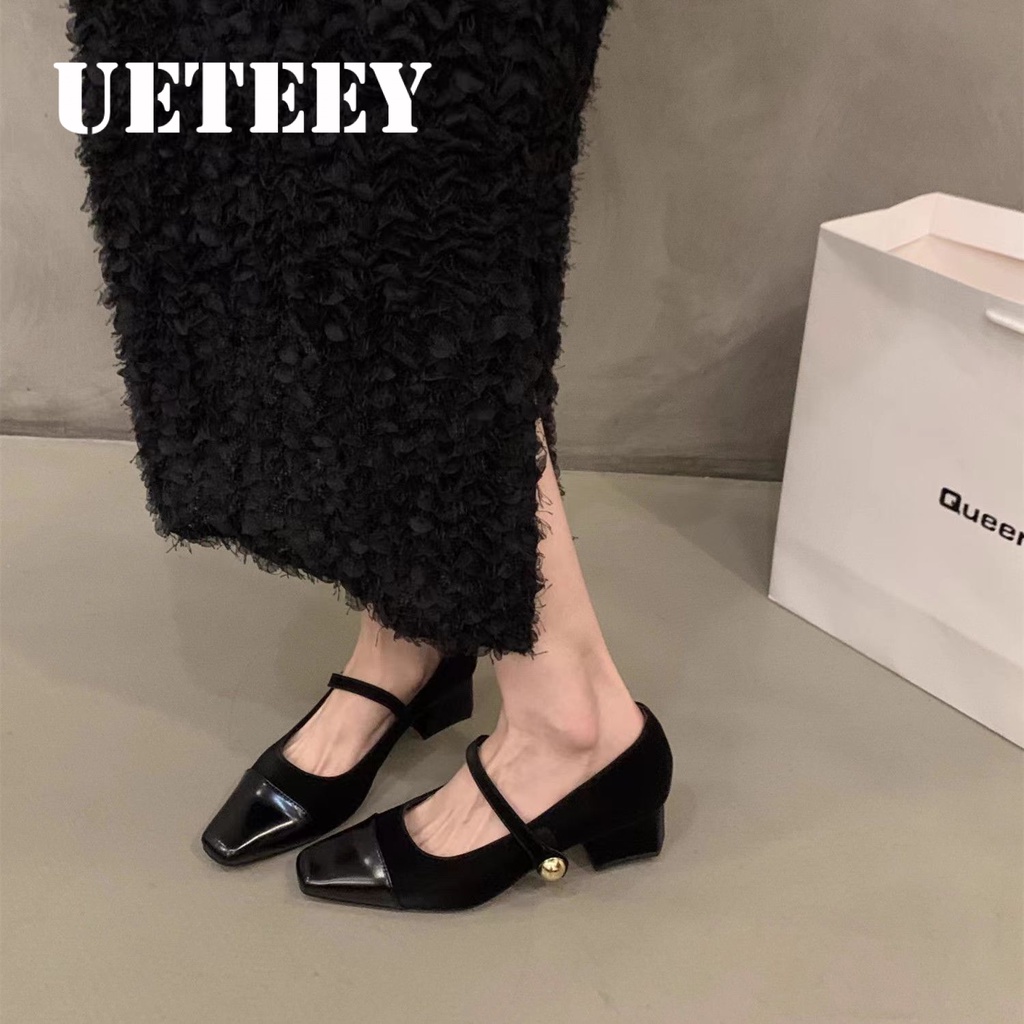 UETEEY  giày búp bê Mary Jane Lolita Đế da mềm đế êm thời trang Nhẹ nhàng Cá tính Dễ dàng phối đồ Nhẹ Mềm mại FLF23B0YDH 48Z231201