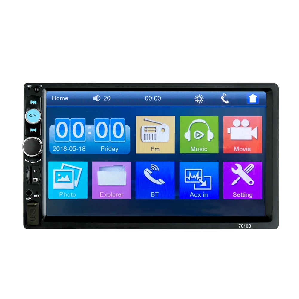 Màn hình ô tô mp5, kích thước 7', màn cảm ứng,nghe nhạc usb,kết nối bluetooth nghe gọi, xem camera lùi,radio