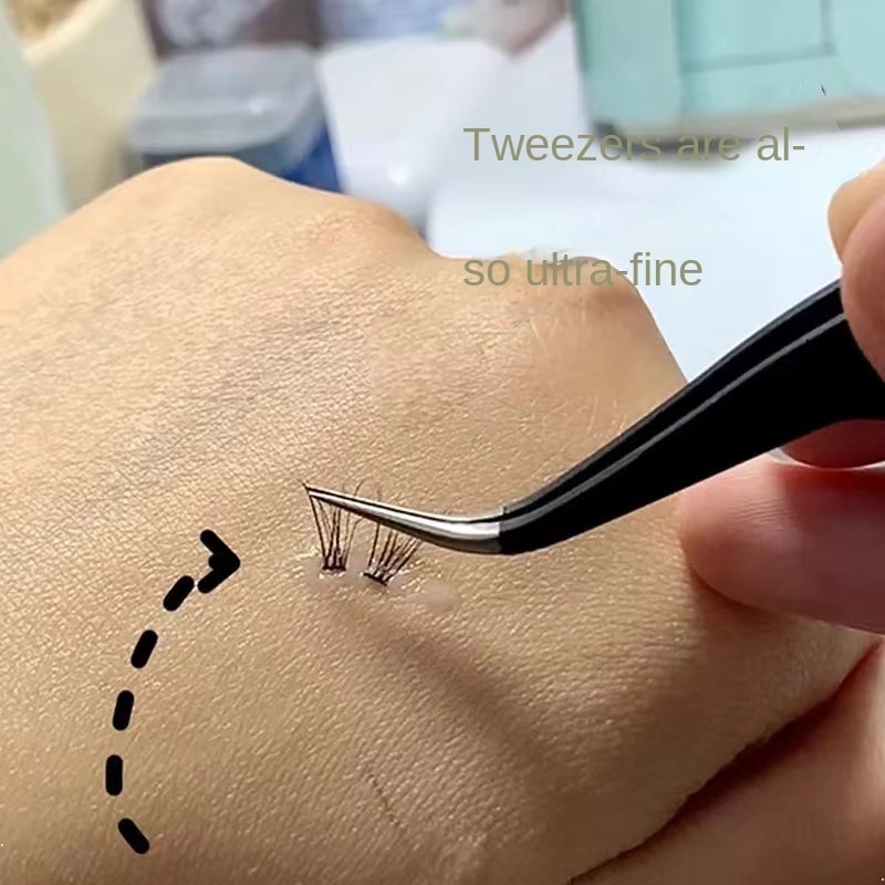 1 Nhíp Màu Đen Bằng Thép Không Gỉ Chuyên Dụng Cho Nối Mi