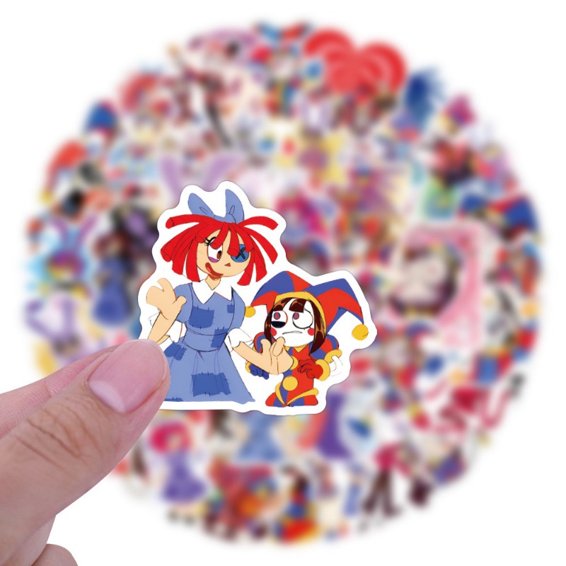 Z & m❀ Miếng Dán Xiếc Kỹ Thuật Số Tuyệt Vời ❀ Bộ 50 Miếng Dán Chống Thấm Nước Độc Đáo