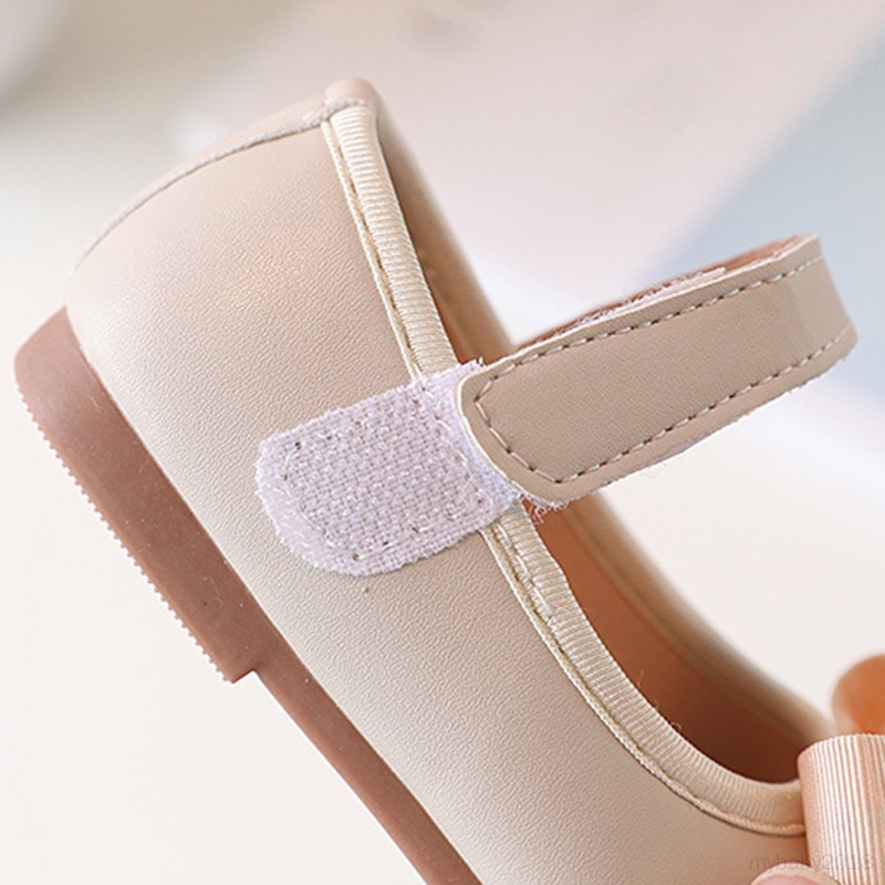 Giày Búp Bê Đế Mềm Chống Trượt Đính Nơ Xinh Xắn Cho Bé Gái