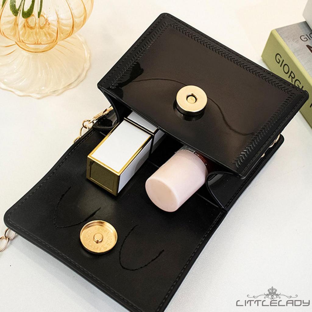 Túi Xách mini Dây Xích Đeo Vai Có Khóa Kiểu Dáng Thanh Lịch Cho Nữ