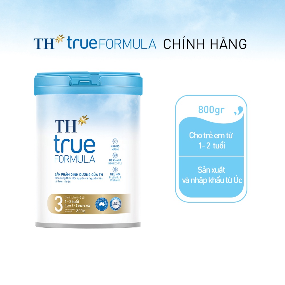 (HÀNG CHÍNH HÃNG)Sữa Bột TH TRUE MILK FORMULA số 3(1-2 tuổi) 800g