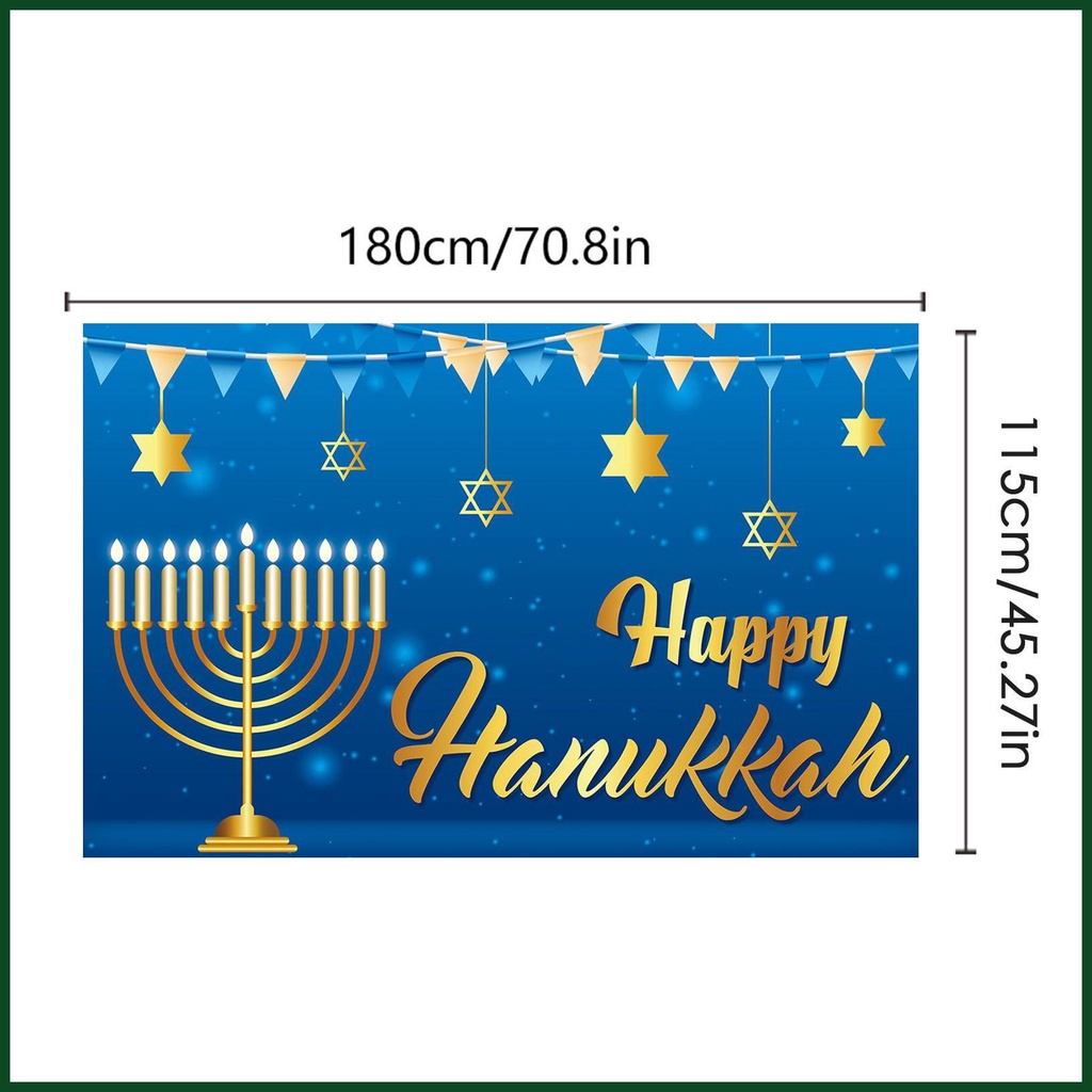 Hanukkah Phụ Kiện Trang Trí Phông Nền Chụp Ảnh happy hanukkah Màu Xanh Dương