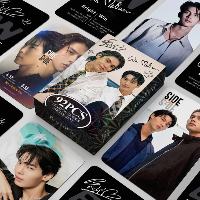 BRIGHTWIN Photocard Lomo Card Postcard Stickers 92pcs/box