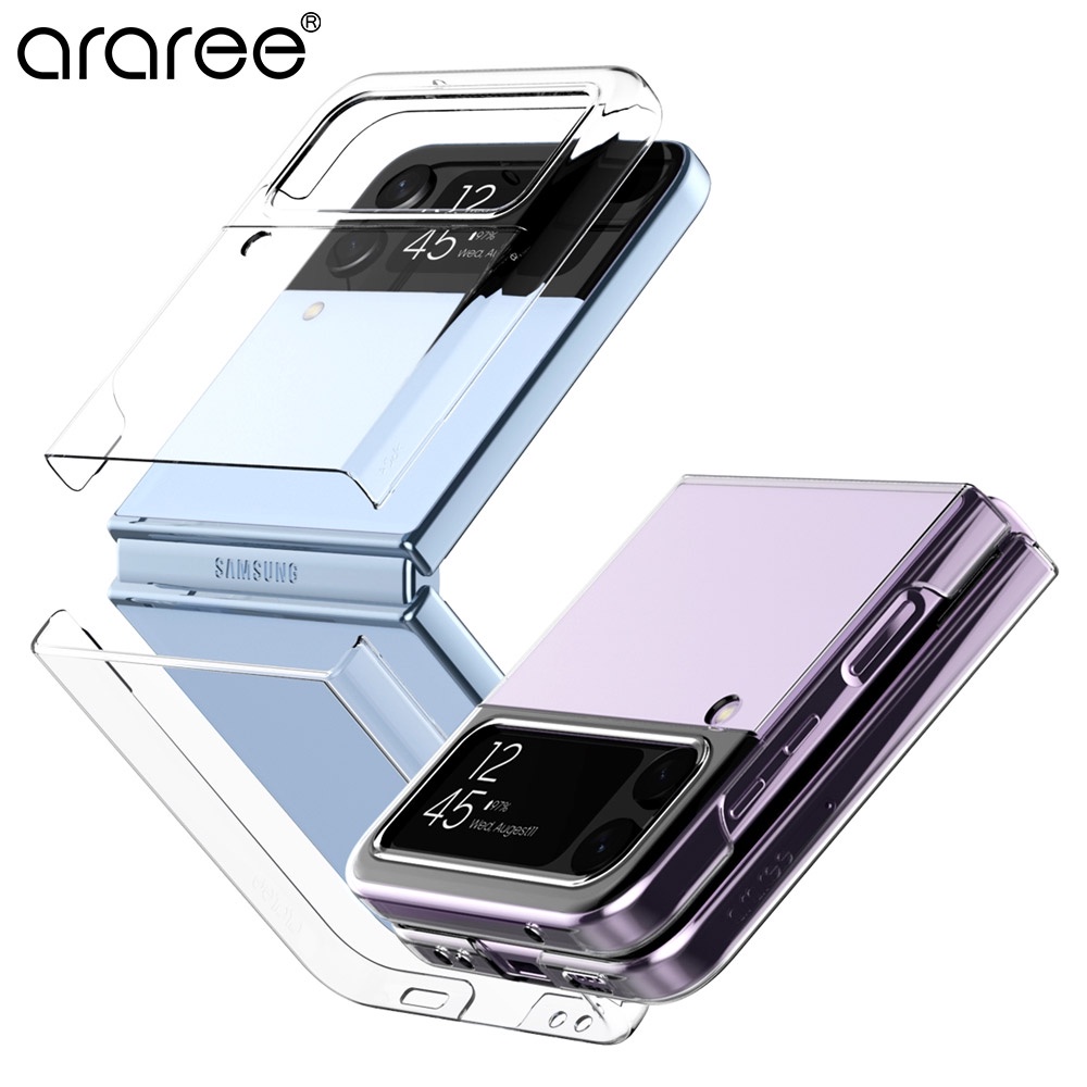 Araree Nukin 085 Case Samsung Galaxy Z-Flip 4 Clear Phone Cover Screen Protector