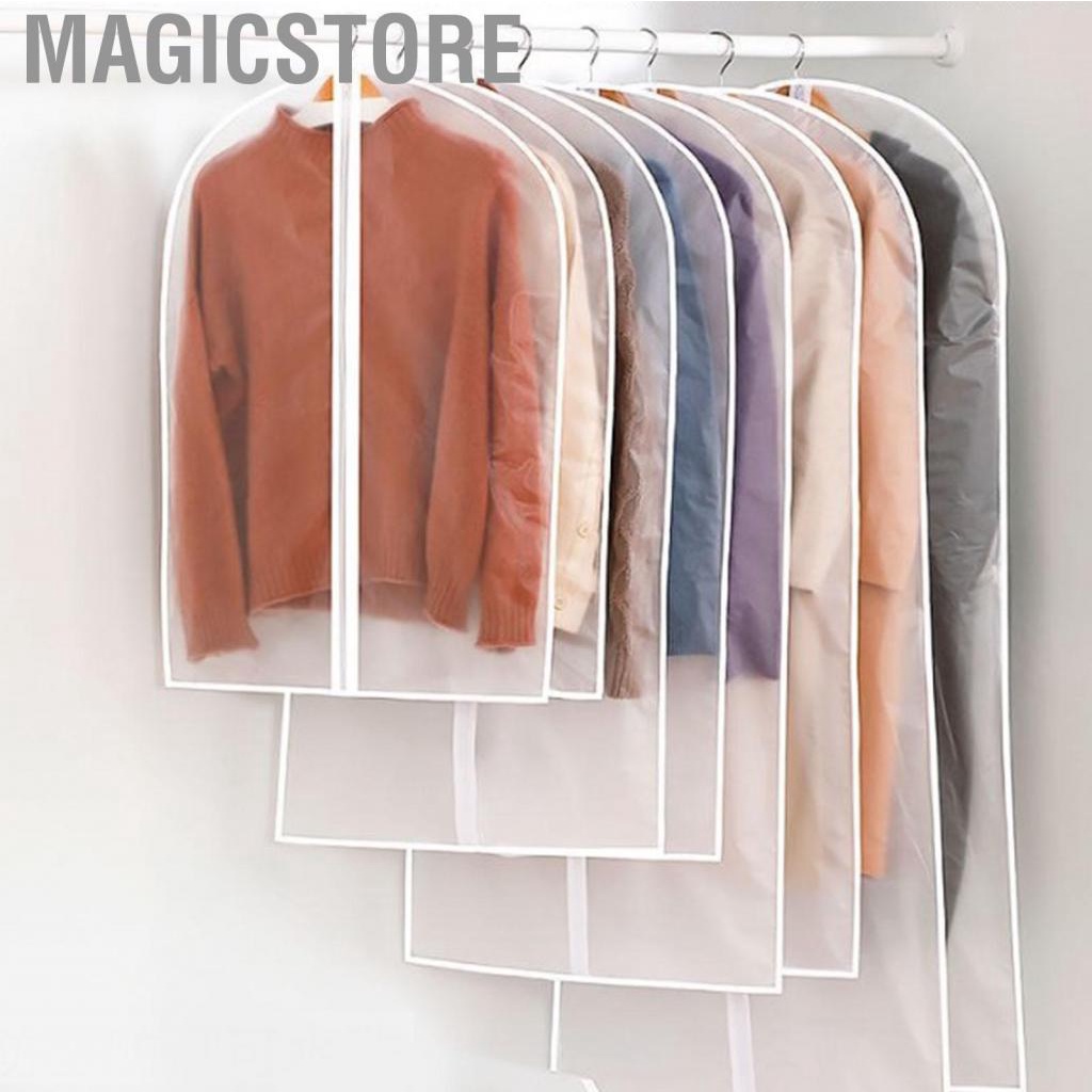 Magicstore Closet Storage Coat Cover  Garment Bags Soft Translucent Breathable Thick 10pcs for Long Dress Down Jacket Home Shirt