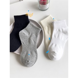 Vớ cotton Cổ Thấp Màu Trắng Đen trung quoc