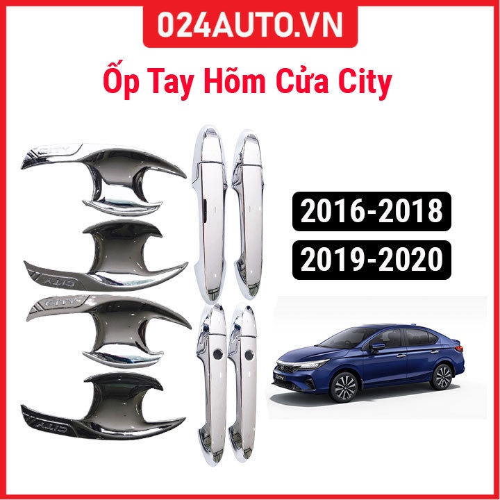 Ốp tay hõm mạ crom City 2015-2024 sáng bóng chống trầy bảo vệ cửa xe ô tô