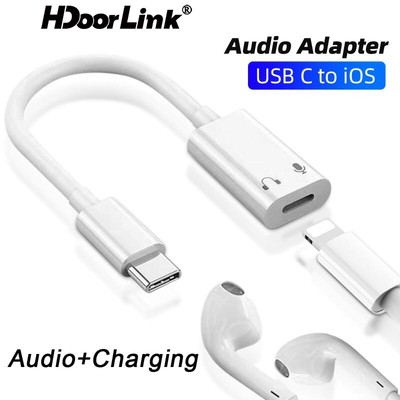 Cáp chuyển đổi âm thanh điện thoại HDOORLINK USB C sang IOS thích hợp cho Phone 15 Pro