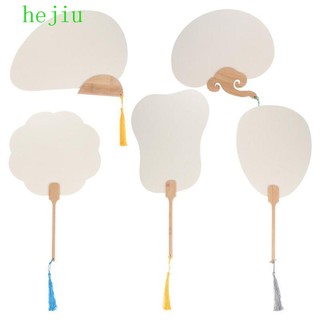 Quạt Giấy Viết Thư Pháp HEJIU Màu Trắng Trang Trí Nhà Cửa DIY