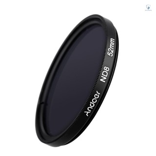 Andoer 52mm UV+CPL+ND8 Circular Filter Kit Circular Polarizer Filter ND8 Neutral Density Filter with Bag for  Canon Pentax  DSLR Camera