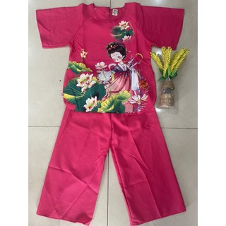 [14-22kg] Áo bà ba cách tân cho bé gái,chất vải lụa mềm mại(TT153)