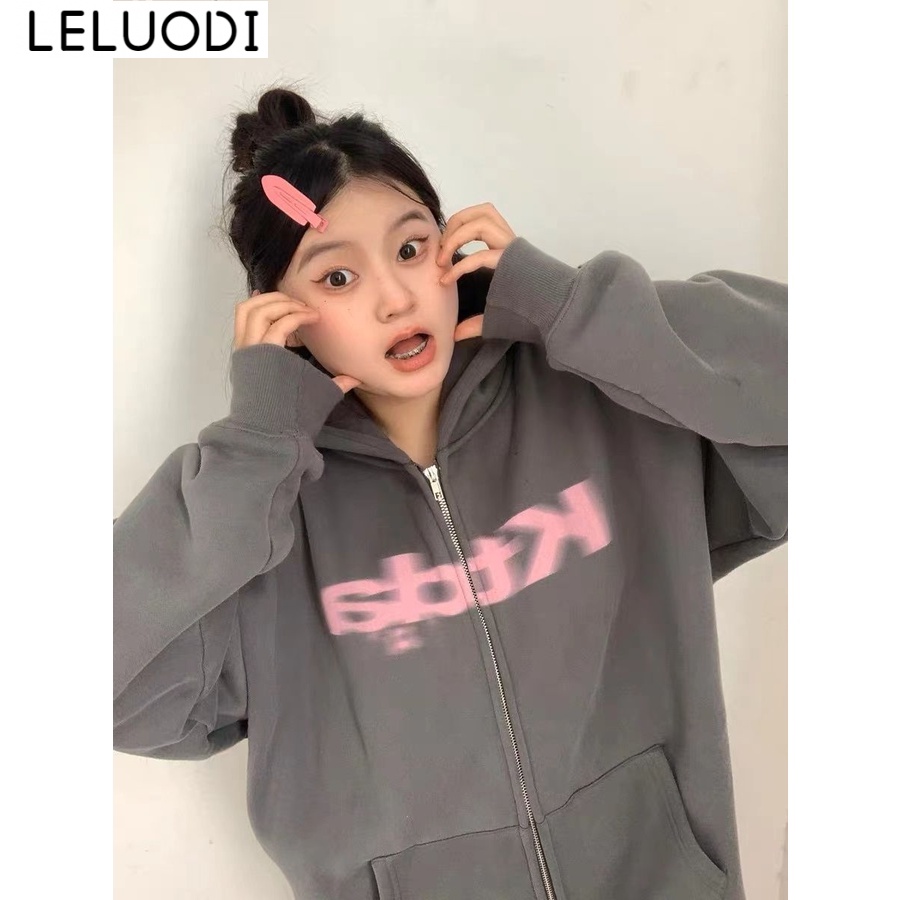 LELUODI Áo Khoác hoodie áo khoác nữ zip hoodie Thanh lịch casual Độc đáo Durable WJK2390ZAO 37Z230914