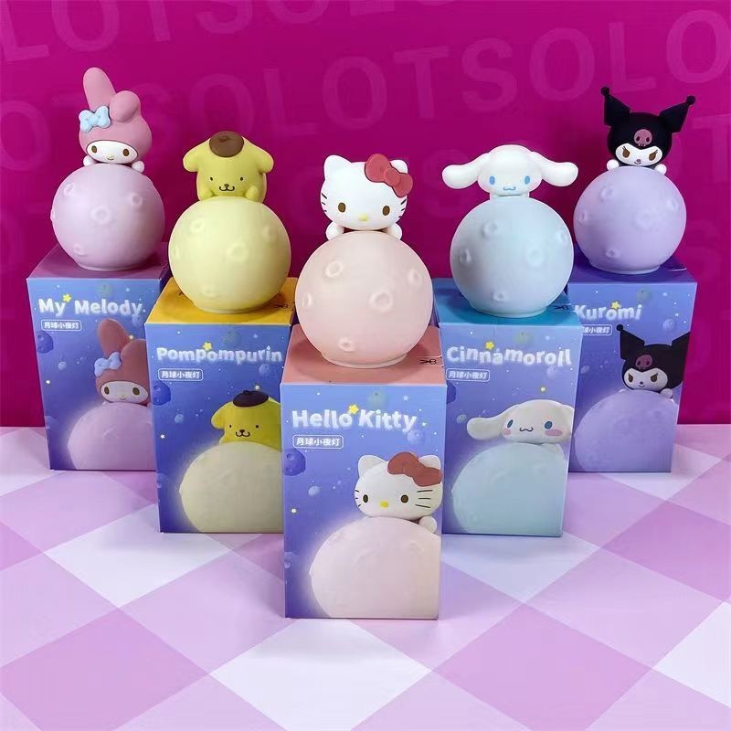 Sanrio CHARACTERS Đèn ngủ Kuromi Pompompurin Cinnamoroll Hello Kitty My Melody Nhân vật hành động Bộ sưu tập đồ chơi mô hình