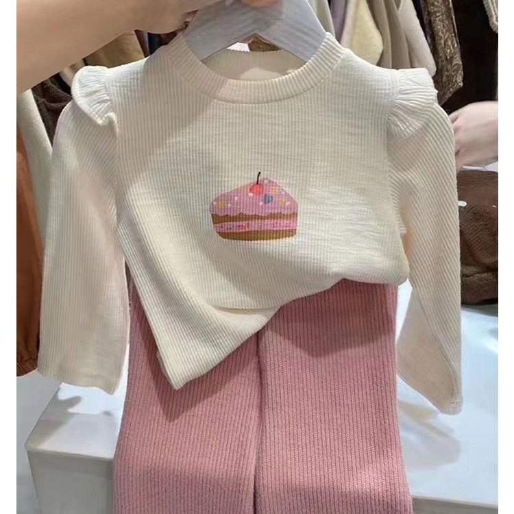 Áo Thun Mùa Thu Phong Cách Hàn Quốc Hợp Thời Trang Mới Cho Bé Gái