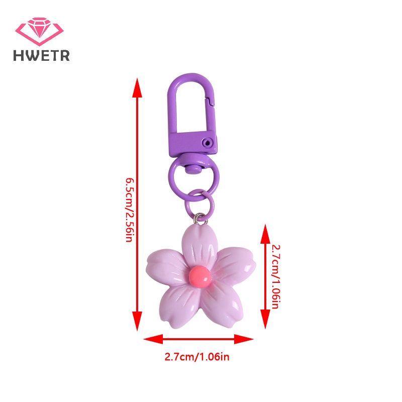 Móc Khóa Hình Bông Hoa Nhiều Màu Sắc Dễ Thương Mới