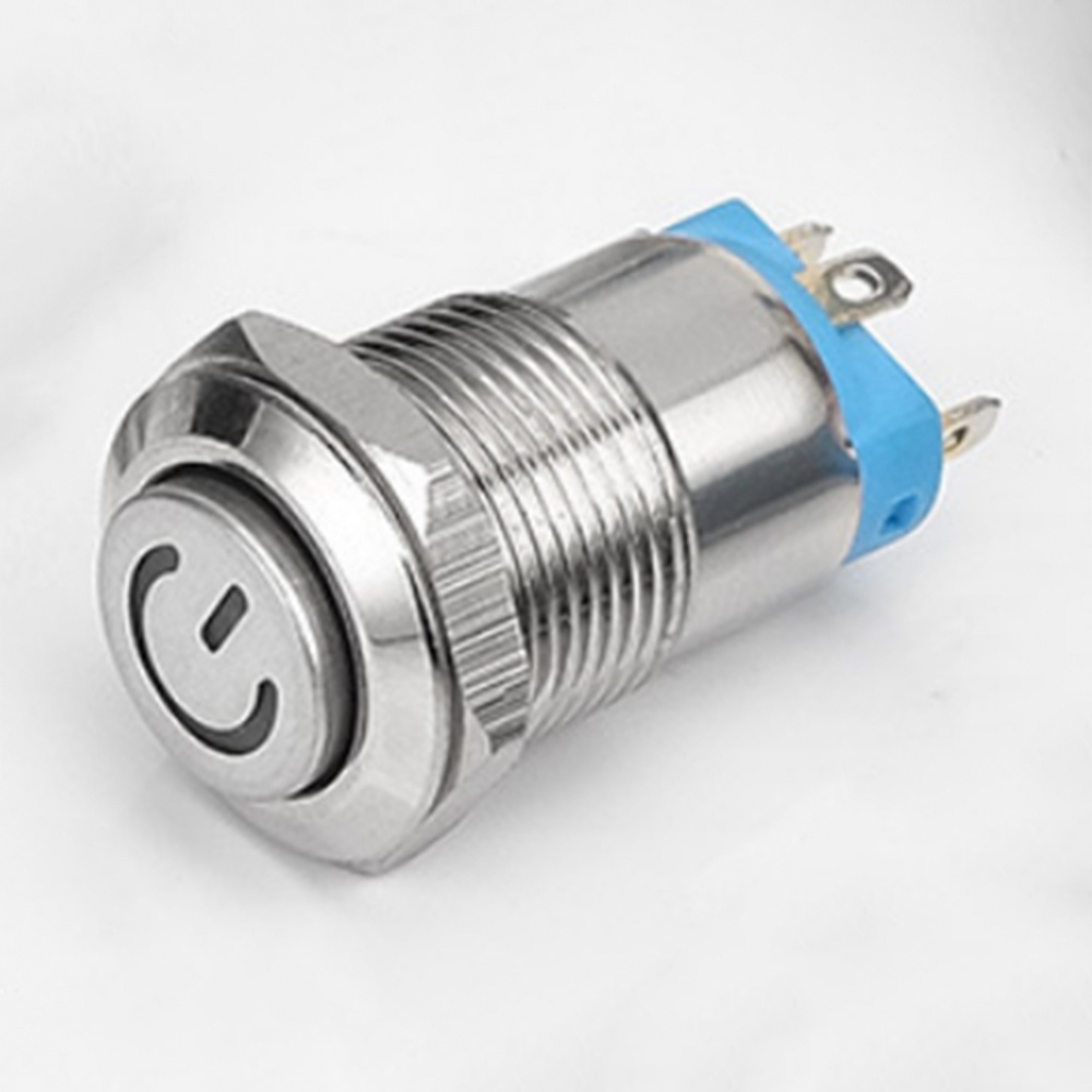Nút Công Tắc Đèn led 12mm 12v-24v Bằng Kim Loại Chống Thấm Nước