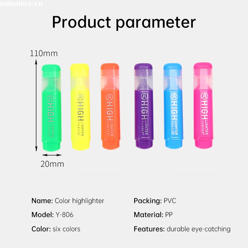 Miumiua🔮Bút đánh dấu bút nhớ dòng bút màu YUNYUE nhiều màu lựa chọn