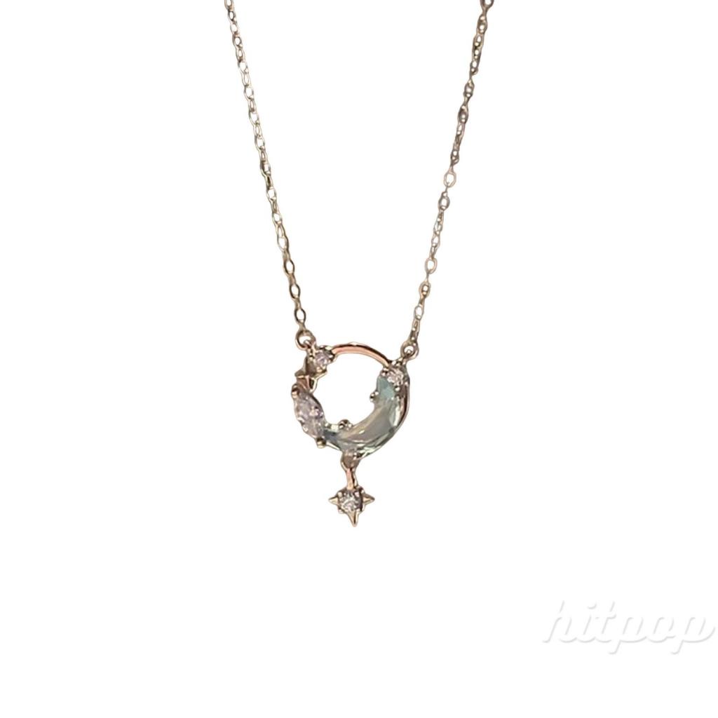 Vòng cổ Mặt Trăng Sao Đính Đá Pha Lê Thời Trang Cho Nữ