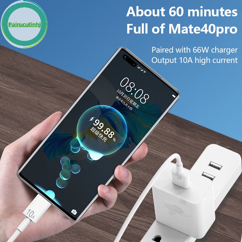 Parucutin Dây Cáp Sạc Nhanh usb type c 120w 10a 1 / 1.5 / 2m vn