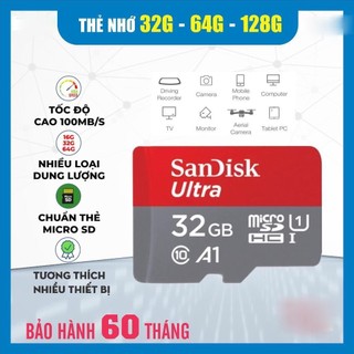 Thẻ nhớ microsdhc sandisk ultra 32gb | 64gb | 128gb - bảo hành 5 năm !