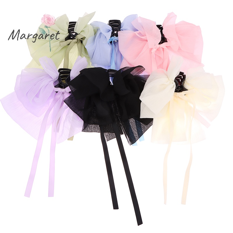 Kẹp Tóc Đính Nơ Ruy Băng Mới Thanh Lịch Cho Nữ