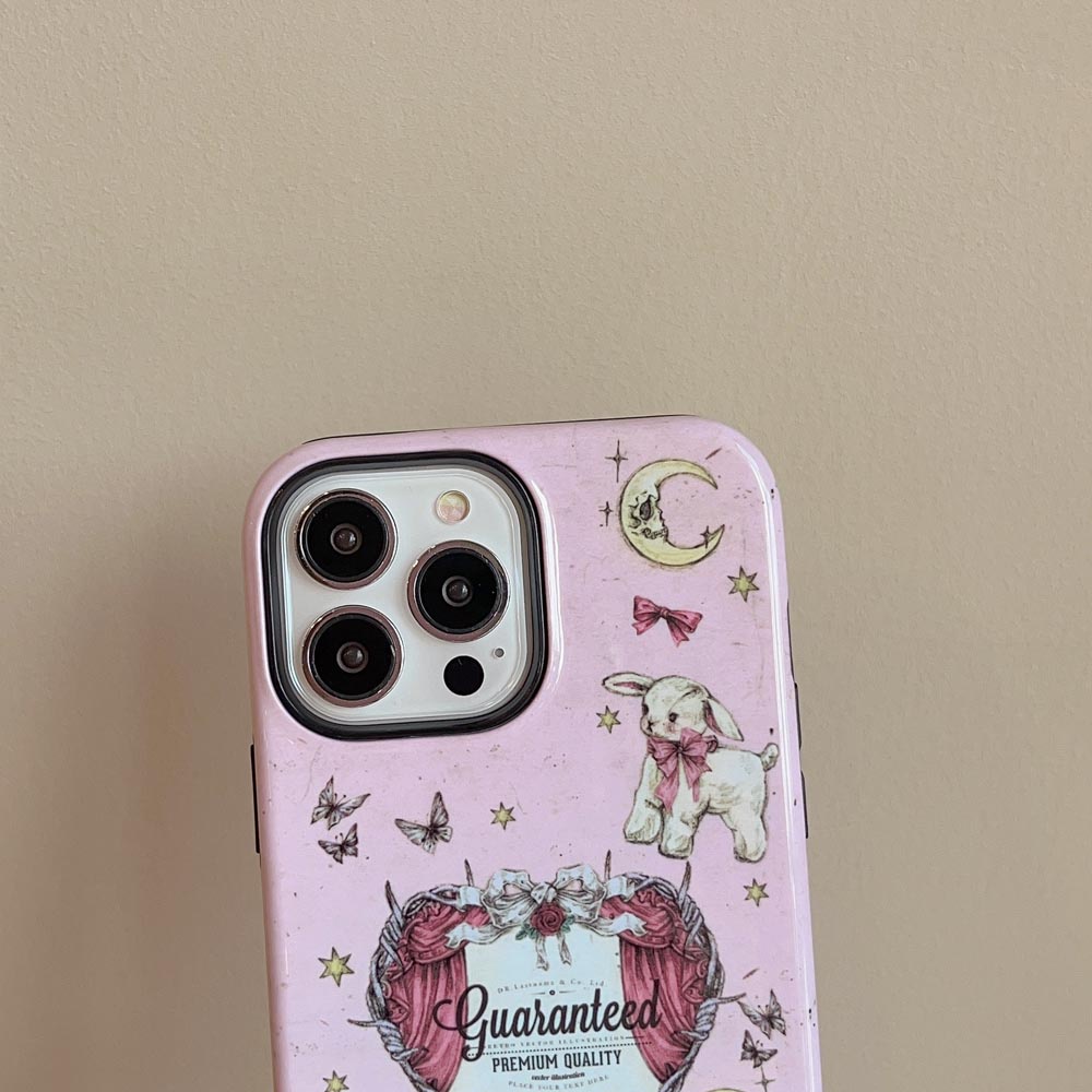 Vỏ Bao Da Điện Thoại Cứng Hình Thỏ Bông Cho iphone 11 12 12pro 12promax 13 13pro 13promax 14 14pro 14promax Ốp