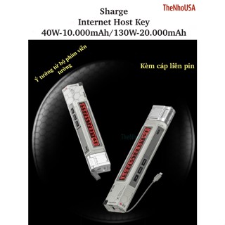  Pin sạc dự phòng Sharge internet host key 40W 130W 10000mAh 20000mAh 1C1A kèm cáp type C PD PPS QC AFC SCP PE 