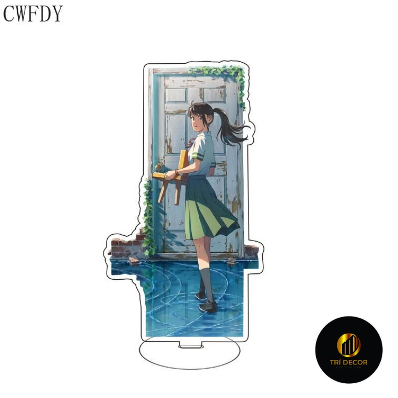 Mô hình Standee Anime Suzume No Tojimari Acrylic Stand Suzume Souta Daijin Chair Phụ kiện để bàn 15cm