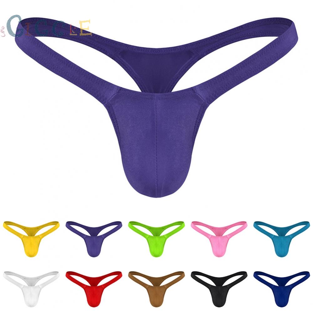 Mens Underwear G String Lightweight Low-rise Polyester Sexy Bikini Slimming