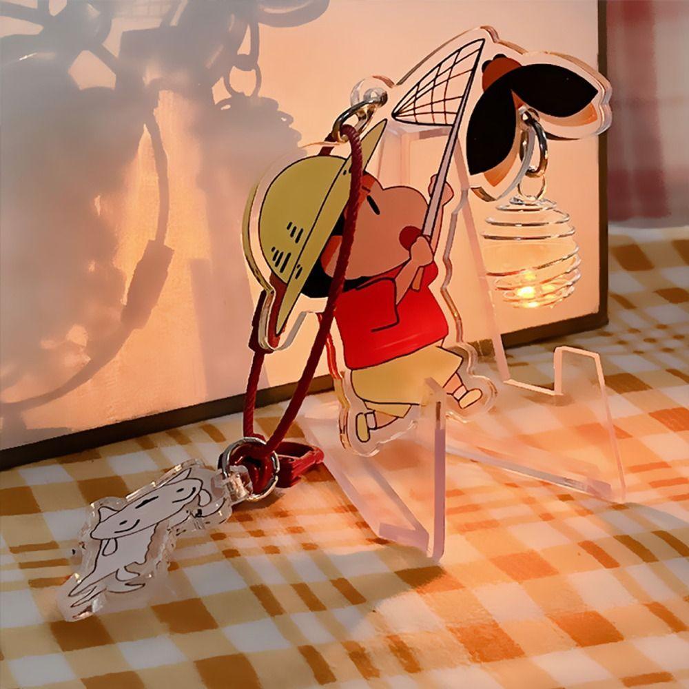 Móc Khóa acrylic Hình shin-chan Phát Sáng Vui Nhộn Kiểu Nhật Bản