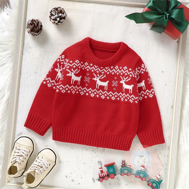 Laa6-áo sweater Dệt Kim Tay Dài Ấm Áp Cho Bé