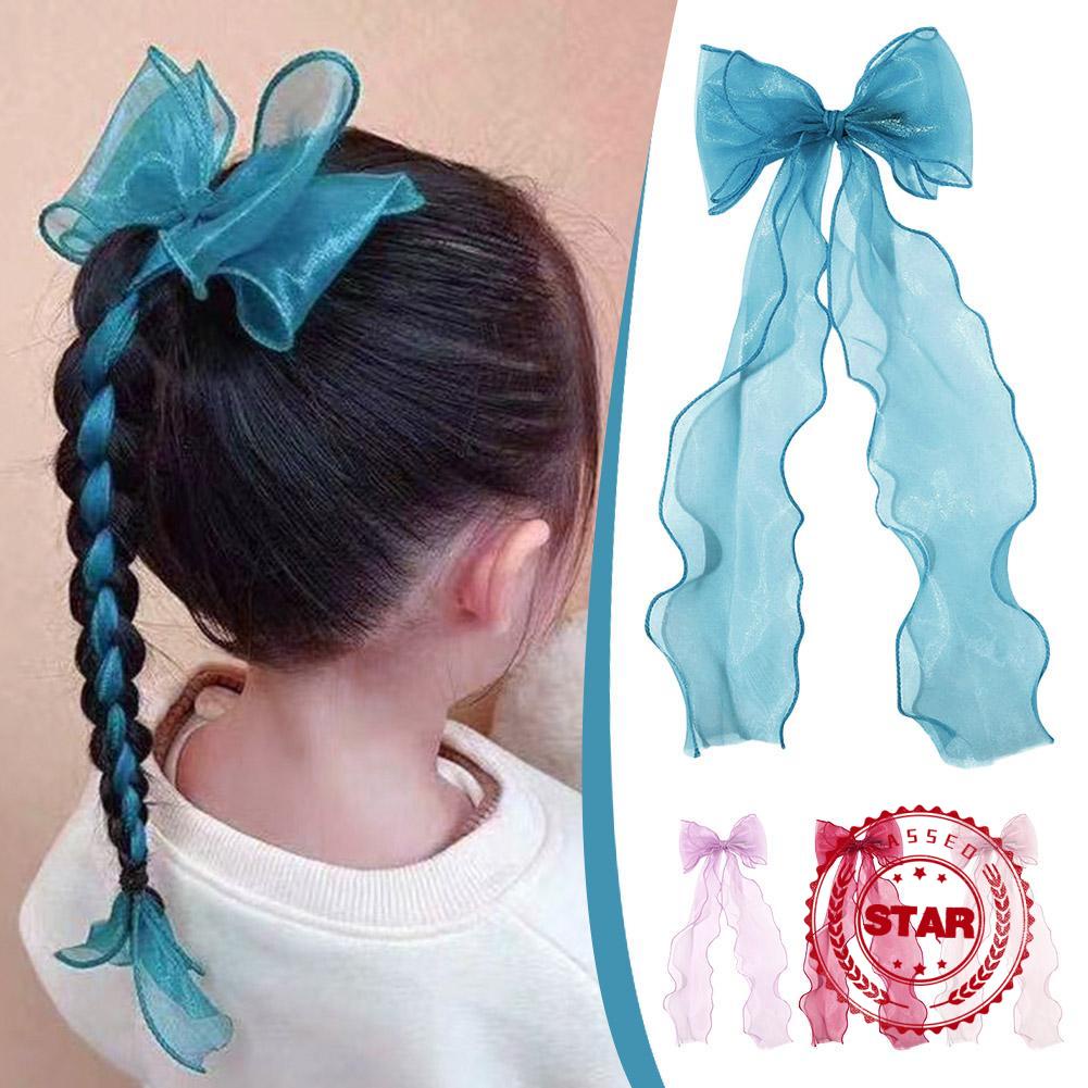 Kẹp Tóc Nơ Ruy Băng Dễ Thương Cho Bé Gái v8u7