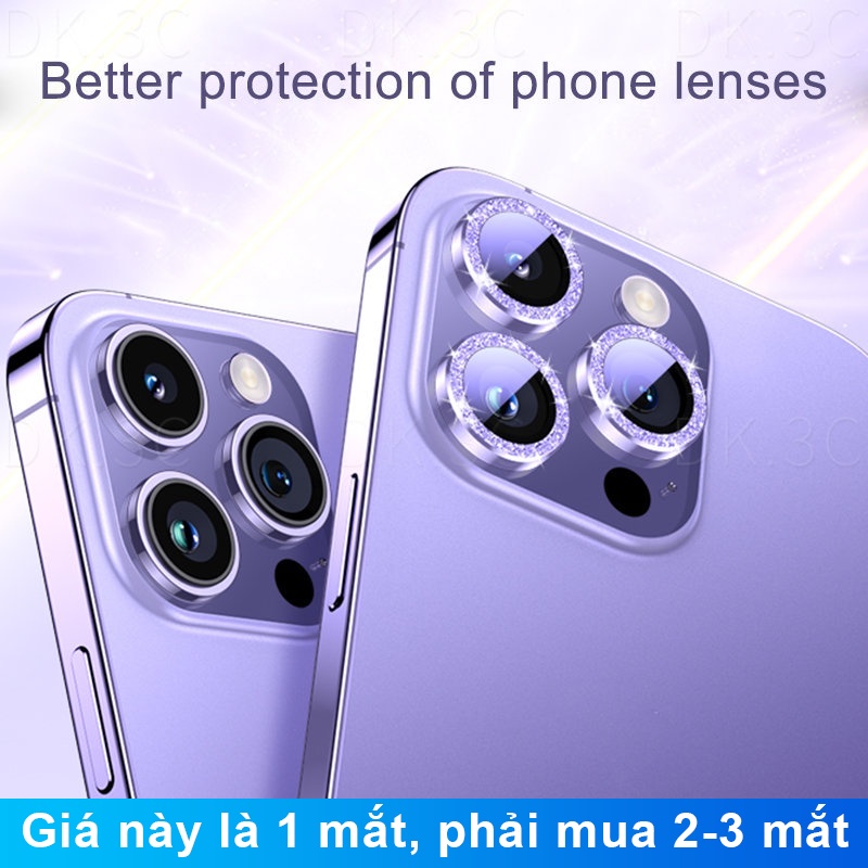 Vòng Kim Loại Bảo Vệ Ống Kính Máy Ảnh HD Cho iPhone 15 14 13 12 11 Pro Max Mini / 15 14 Plus