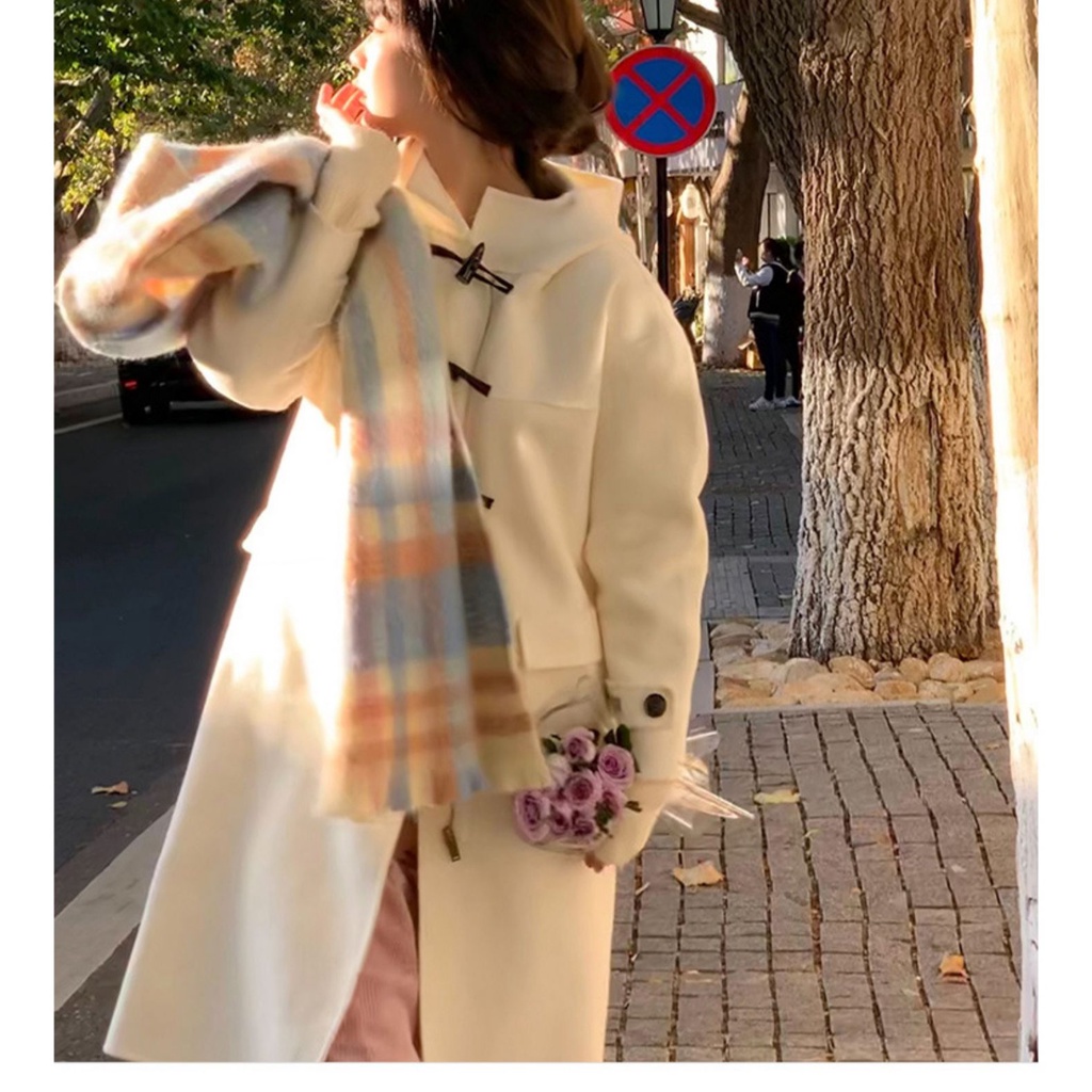 Khăn Choàng Lông Màu macaron Cao Cấp Thời Trang Mùa Đông 2022 Mới Dành Cho Nữ