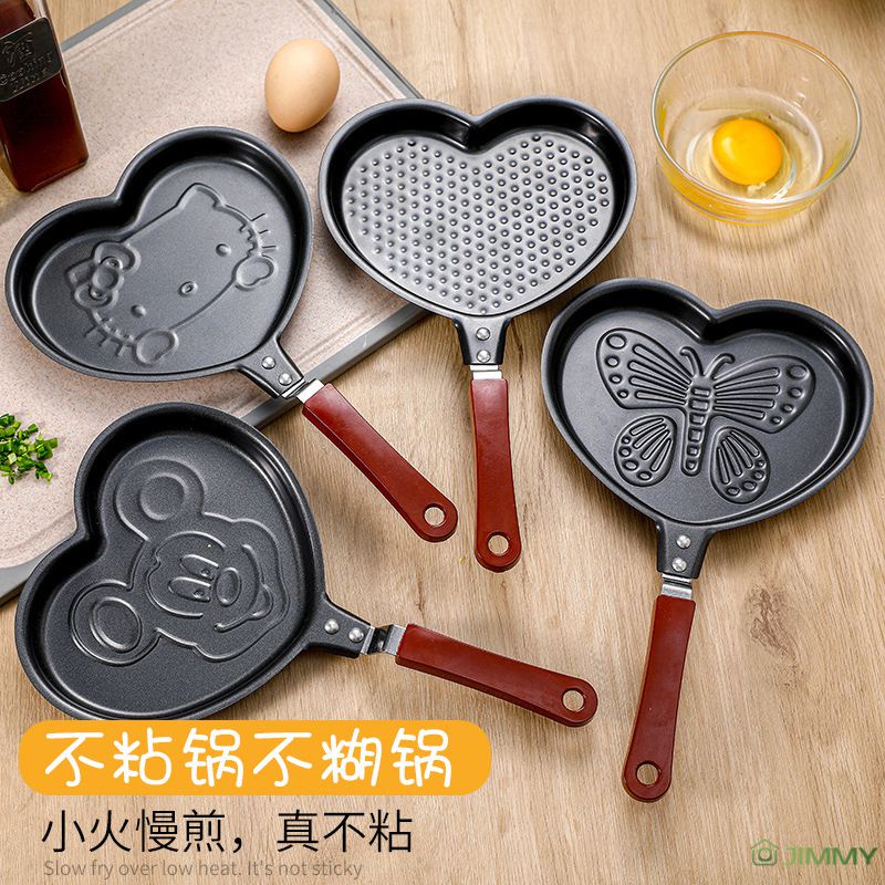 SANRIO Chảo Chiên Trứng Chiên Hình Trái Tim Hoạt Hình Chống Dính diy