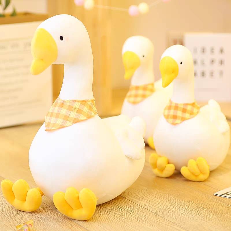 Thú Nhồi Bông Hình Con Ngỗng Trắng Dễ Thương