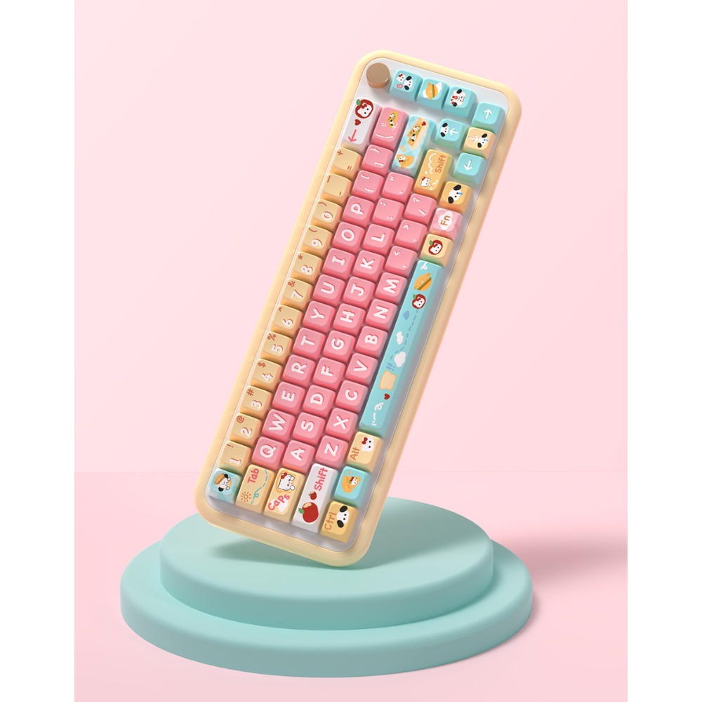 Bread Puppy Keycaps Bộ 138 / 158 Nút Bàn Phím Cơ Học In Hình Chó / Mèo Dễ Thương