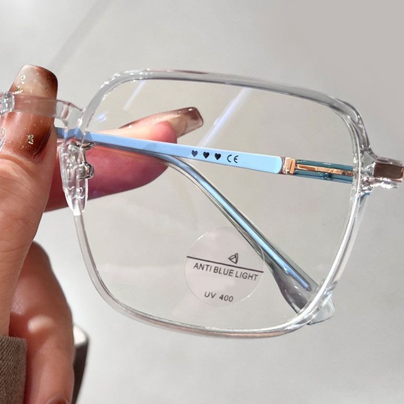 Mắt Kính Gọng Lớn Siêu Nhẹ Chống Ánh Sáng Xanh Thời Trang Cho Nam Và Nữ YR