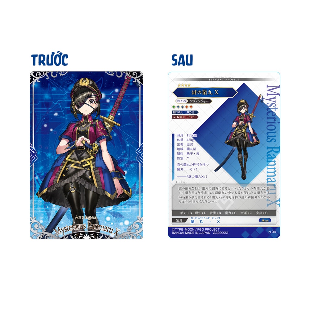 Pack thẻ nhân phẩm bánh xốp FATE Grand Order vol 12 chính hãng - Wafer card FGO