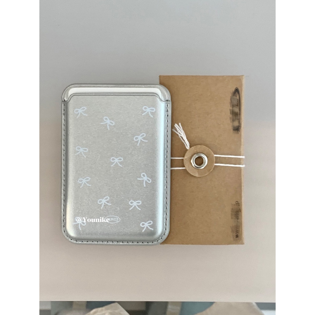 Bao Da Điện Thoại Có Ngăn Đựng Thẻ Đính Nơ Hồng Cho 15pro / 14promax / 13 / 12 / 11 / xsmax Ốp