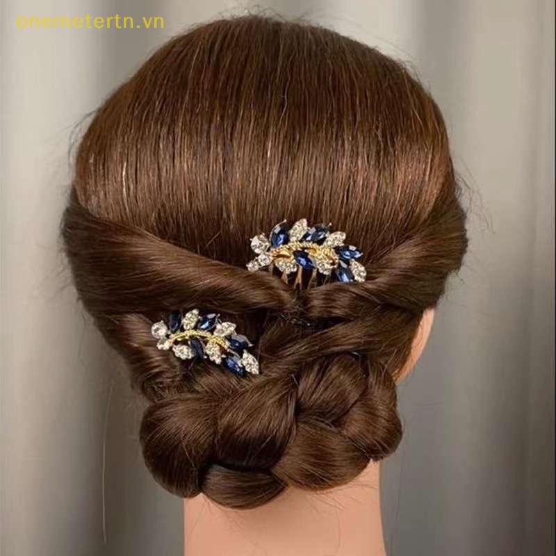 Onemetertn Lược Cài Tóc Đính Đá Pha Lê Lấp Lánh Phong Cách vintage Cho Cô Dâu vn