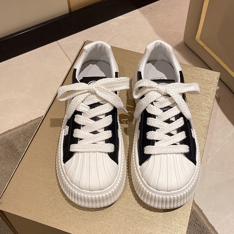 Giày Thể Thao Đế Dày Màu Trắng Thời Trang Xuân Thu 2023 Mới Cho Nữ