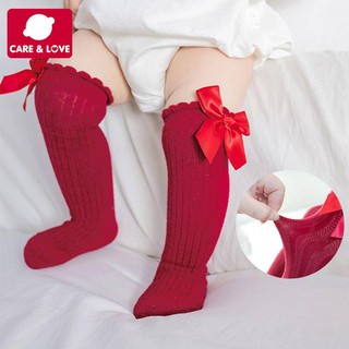 Tất cho bé tất dài đính nơ cho bé 0 đến 3 tuổi siêu yêu