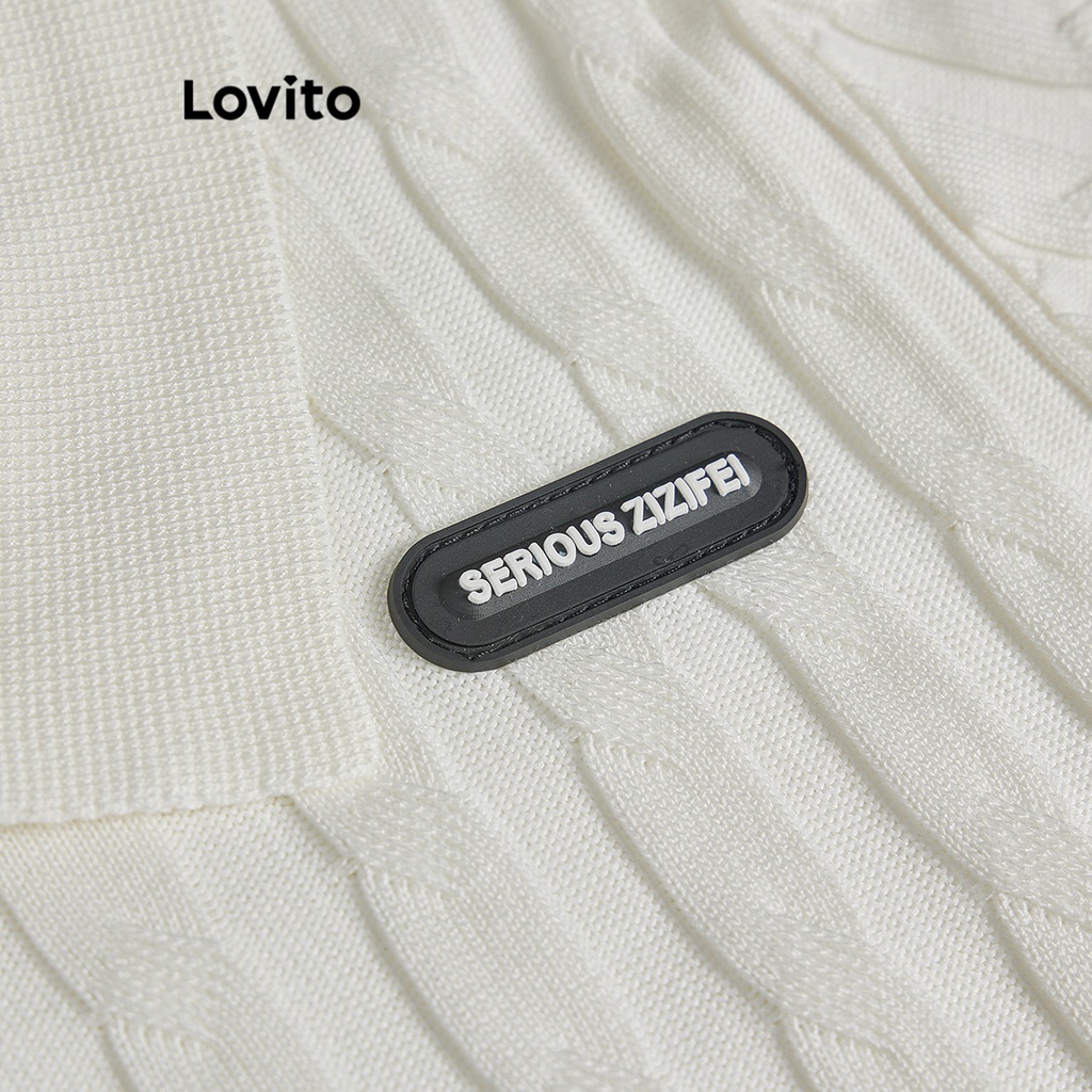 Áo dệt kim Lovito tay ngắn màu trơn đơn giản thường ngày cơ bản cho nữ LNA14235