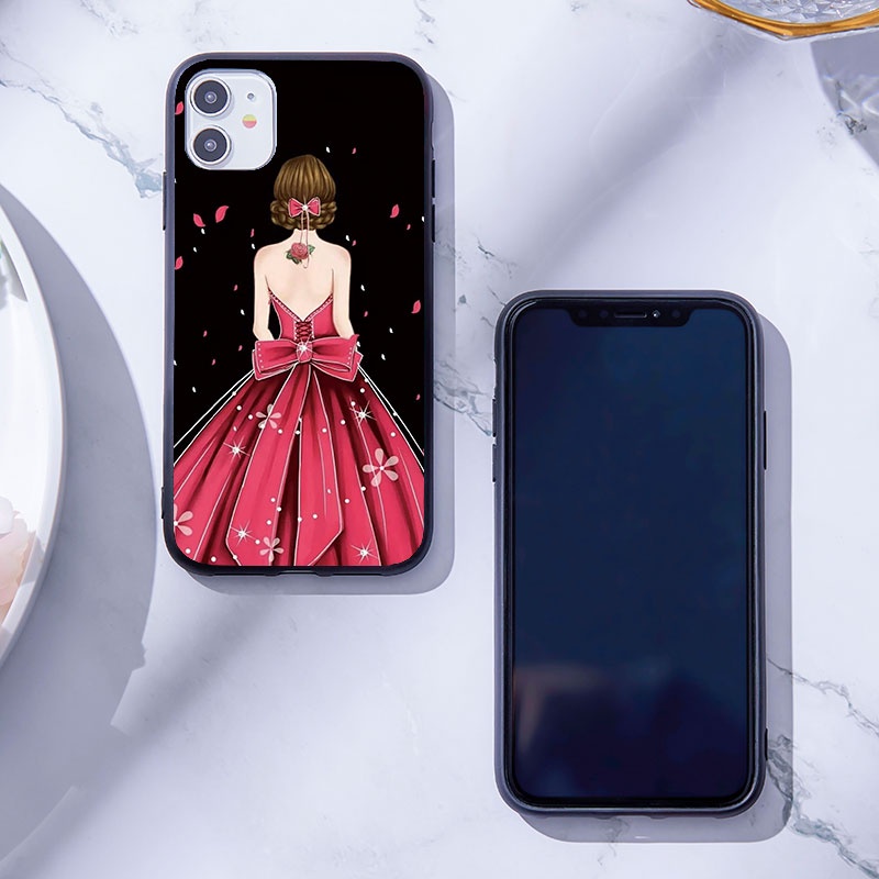 Ốp Điện Thoại Silicon Mềm Hình Cô Gái Cho redmi 12c note 12 pro plus pro + 4g 5g Lưng