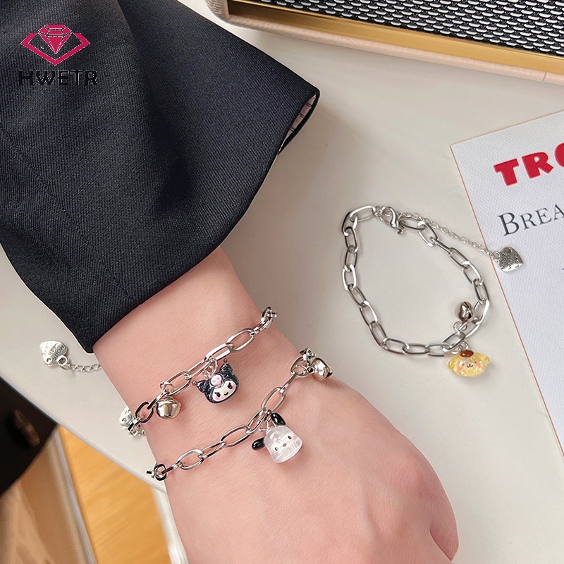 SANRIO Hwtr Vòng Đeo Tay Hoạt Hình kuromi Pompom my melody pochacco Dễ Thương Có Thể Điều Chỉnh Cho Nữ Mới