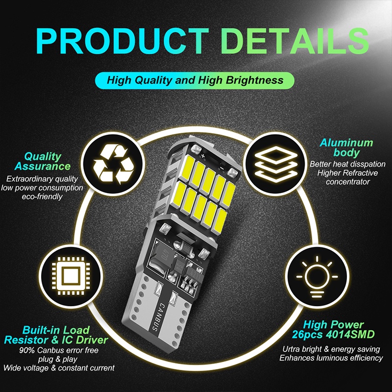 Bóng Đèn led t10 w5w canbus mini cooper r56 r53 e90 e46 f20 e39 Chuyên Dụng Cho Xe Hơi bmw - YKD